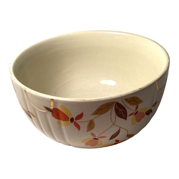 Hall's Superior Jewel Autumn Leaf Serving Bowl 9" x 6" By Mary Dunbar USA - Picture 6 of 7